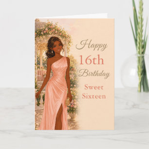 Carte d'anniversaire Sweet Sixteen Rose Pâle
