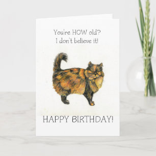 Carte d'anniversaire Tabby Cat Brown