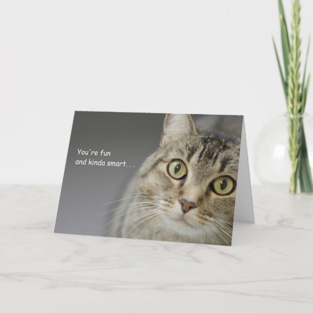 Carte d'anniversaire Tabby Cat par thème pour une  (Devant)