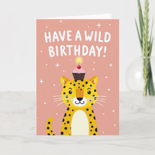 Carte d'anniversaire tachetée ludique