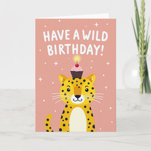 Carte d'anniversaire tachetée ludique (Devant)