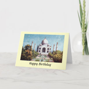 Carte d'anniversaire - Taj Mahal, Agra, Inde