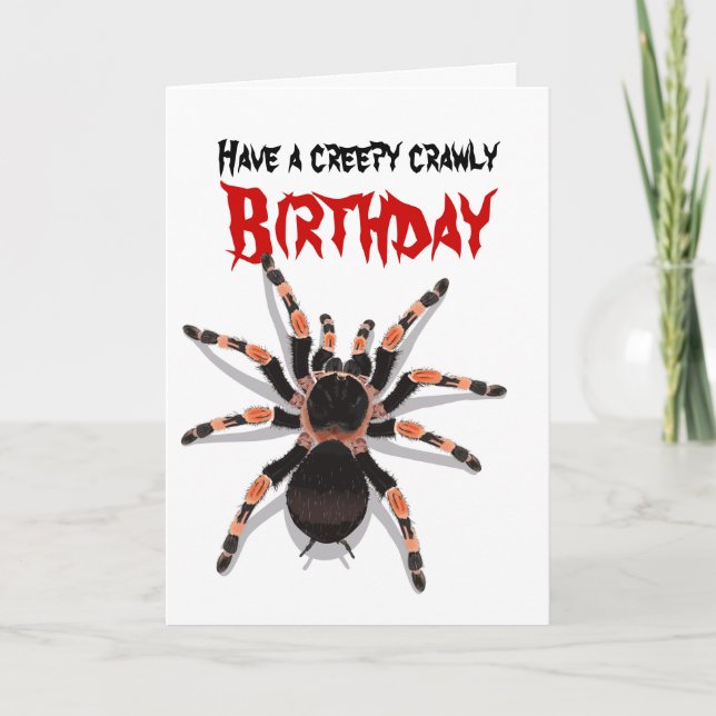 Carte d'anniversaire Tarantula (Devant)