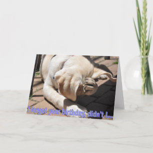 Carte d'anniversaire tardive