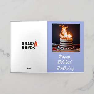 Carte d'anniversaire tardive