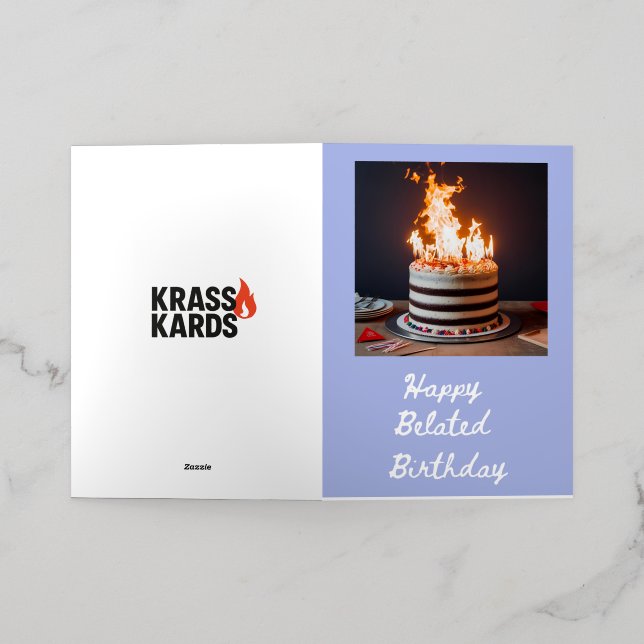 Carte d'anniversaire tardive (Mise à l'extérieur)