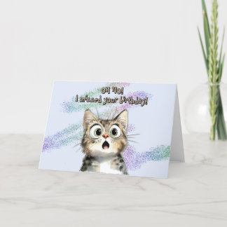 Carte d'anniversaire tardive