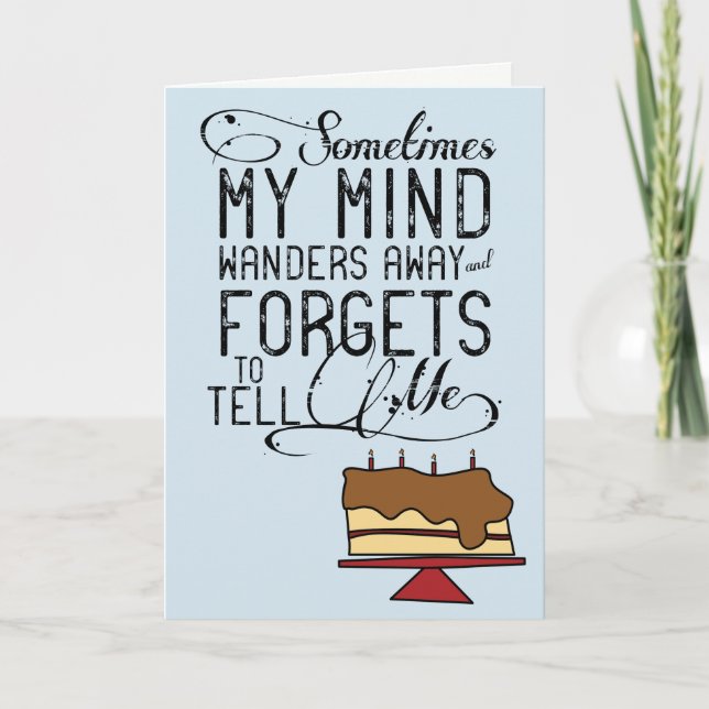 Carte d'anniversaire tardive (Devant)