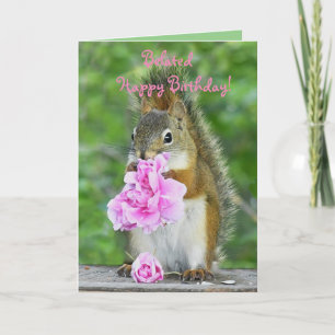 Carte d'anniversaire tardive, 5 x 7" M. Bickles