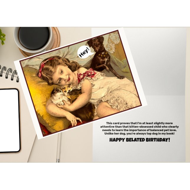 Carte d'anniversaire tardive de distraction persis (Créateur téléchargé)