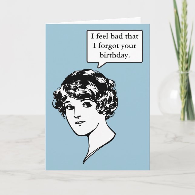 Carte d'anniversaire tardive - Personnaliser (Devant)