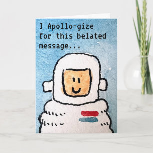 Carte d'anniversaire tardive pour astronaute d'Apo