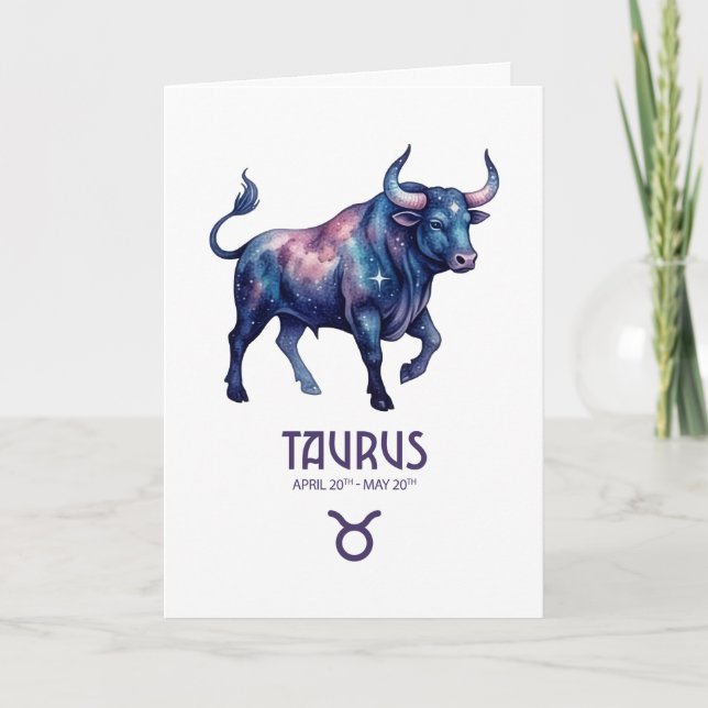 Carte d'anniversaire Taureau (Devant)