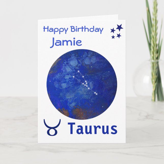 Carte d'anniversaire Taurus zodiac (Devant)