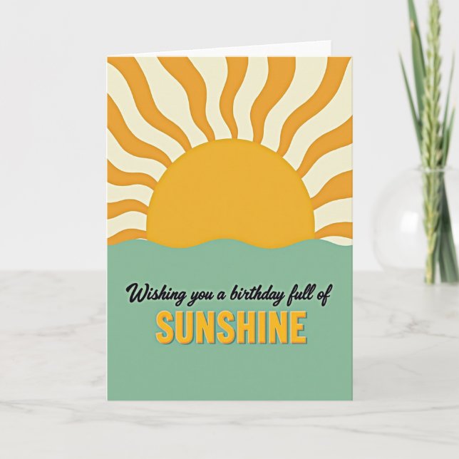 Carte d'anniversaire Teal Horizon (Devant)