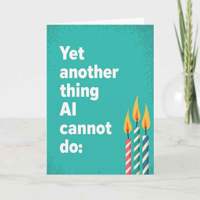 Carte d'anniversaire Teal Tech (Devant)