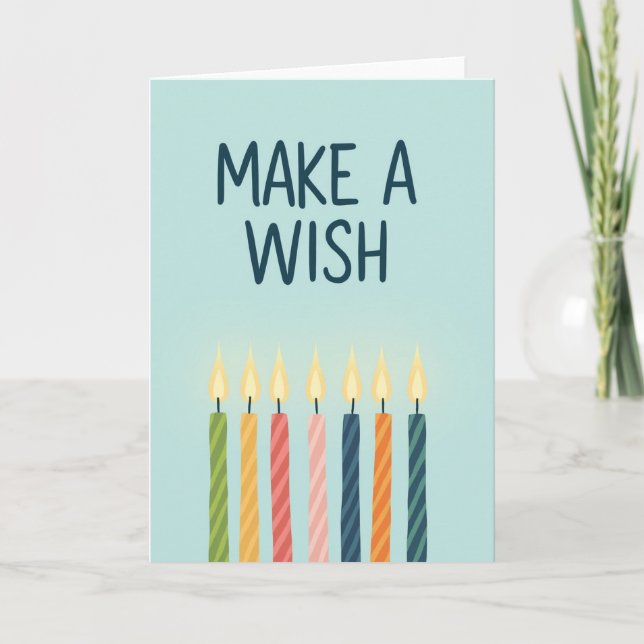 Carte d'anniversaire Teal Wish (Devant)