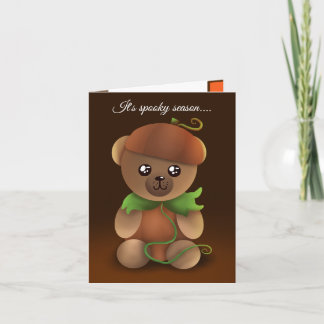 Carte d'anniversaire - Teddy Citrouille