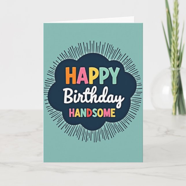 Carte d'anniversaire Teintes Enjouées (Devant)