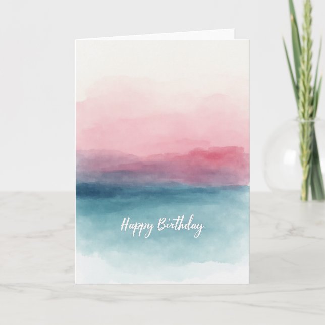 Carte d'anniversaire Teintes Pastel (Devant)