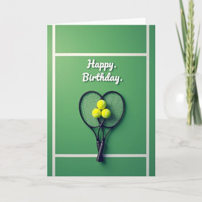 Carte d'anniversaire Tennis Heart (Devant)