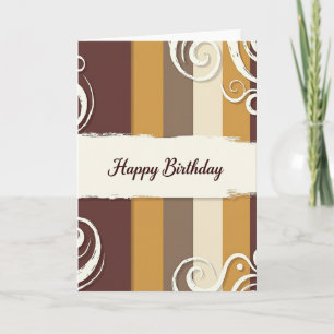 Carte d'anniversaire Terrienne Rayée