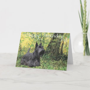 Carte d'anniversaire Terrier Écossais