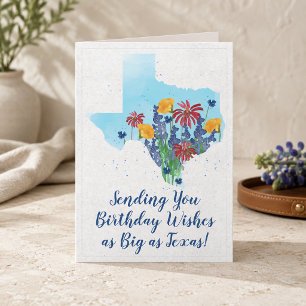 Carte d'anniversaire Texas Wildflowers