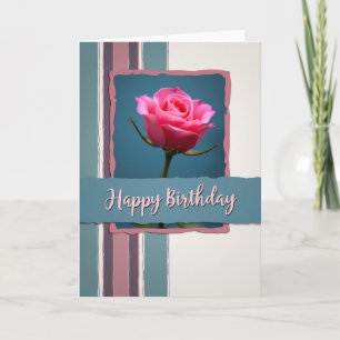 Carte d'anniversaire texturée sarcelle