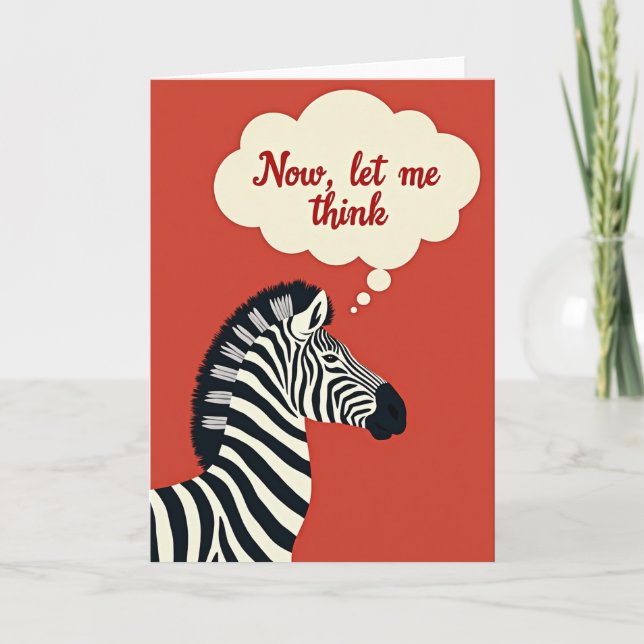 Carte d'anniversaire Thinking Equine (Devant)