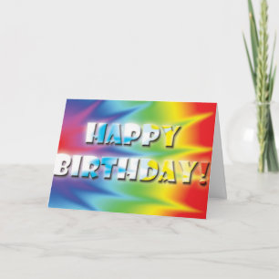 Carte d'anniversaire Tiedye