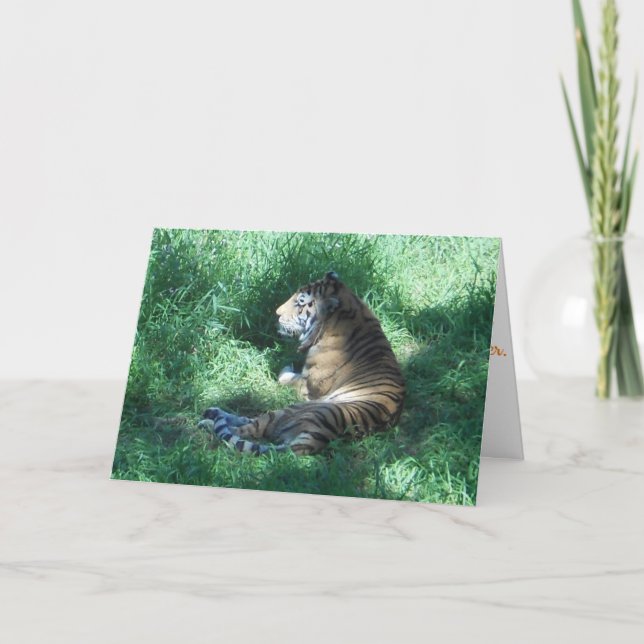 Carte d'anniversaire "Tigre d'Amour" (Devant)