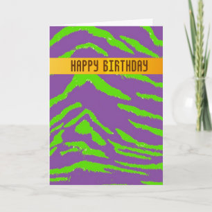 Carte d'anniversaire Tigre Sauvage