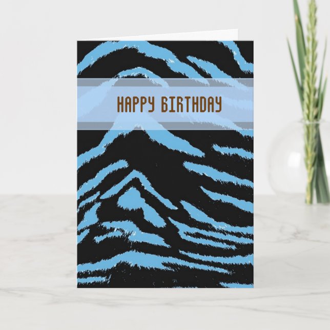 Carte d'anniversaire Tigre Sauvage (Devant)