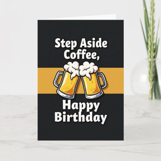 Carte d'anniversaire Toast Doré (Devant)