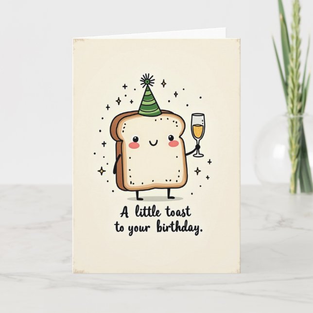 Carte d'anniversaire Toast Fantaisiste (Devant)