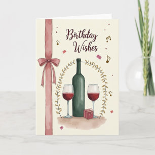 Carte d'anniversaire Toast Rouge