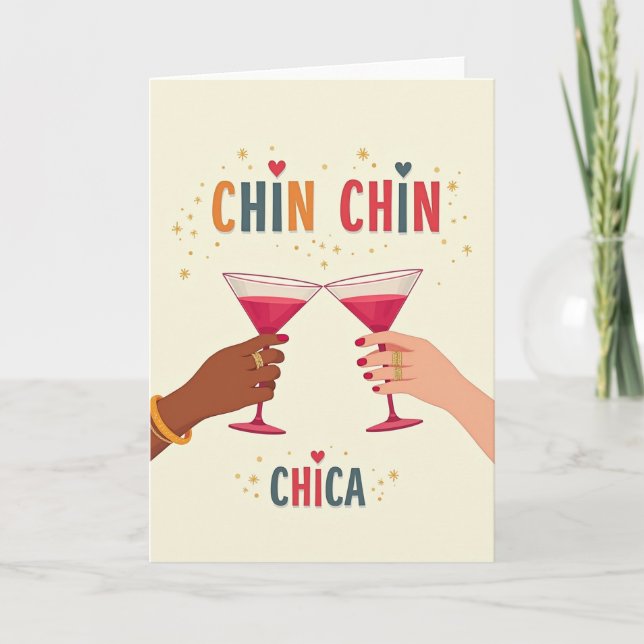 Carte d'anniversaire Toasting Hands (Devant)
