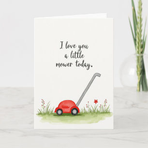 Carte d'anniversaire tondeuse douce