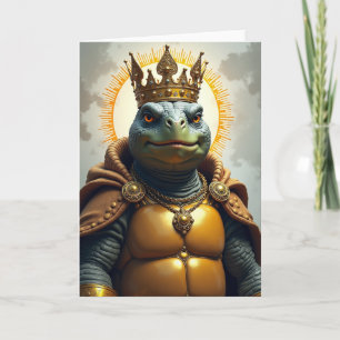 Carte d'anniversaire Tortue Couronnée Royale