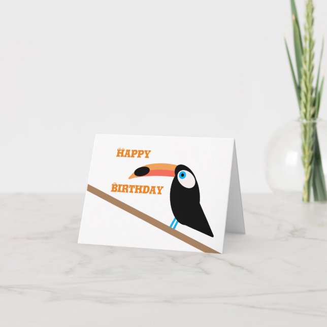 Carte d'anniversaire Toucan (Devant)