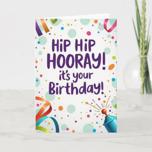 Carte d'anniversaire Tourbillons Colorés