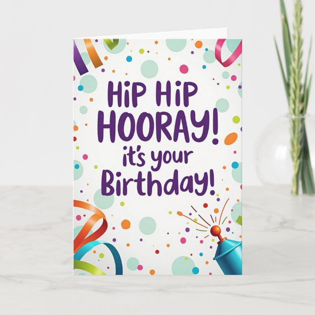 Carte d'anniversaire Tourbillons Colorés (Devant)