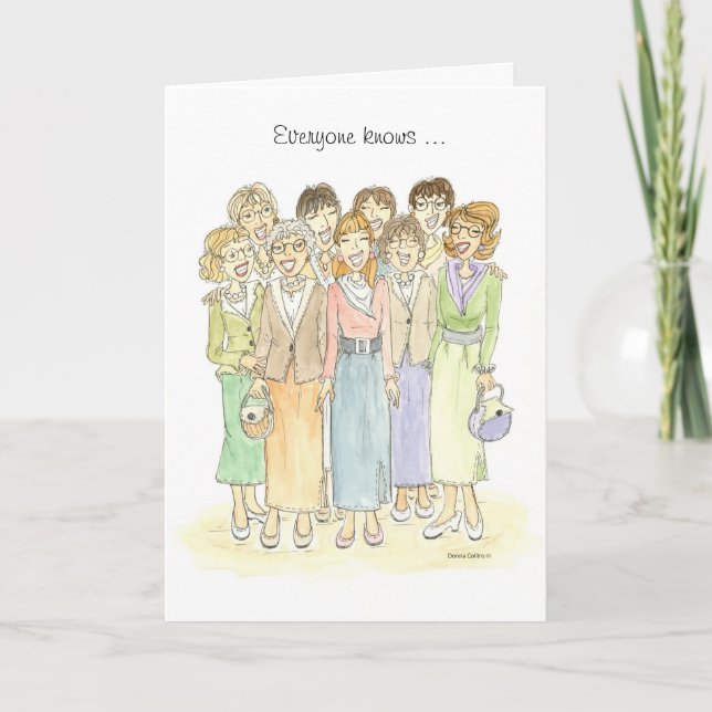 Carte d'anniversaire Tout le monde sait. (Devant)