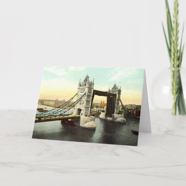 Carte d'anniversaire, Tower Bridge, Londres (Devant)