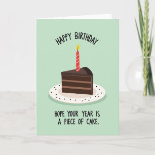 Carte d'anniversaire tranche de chocolat