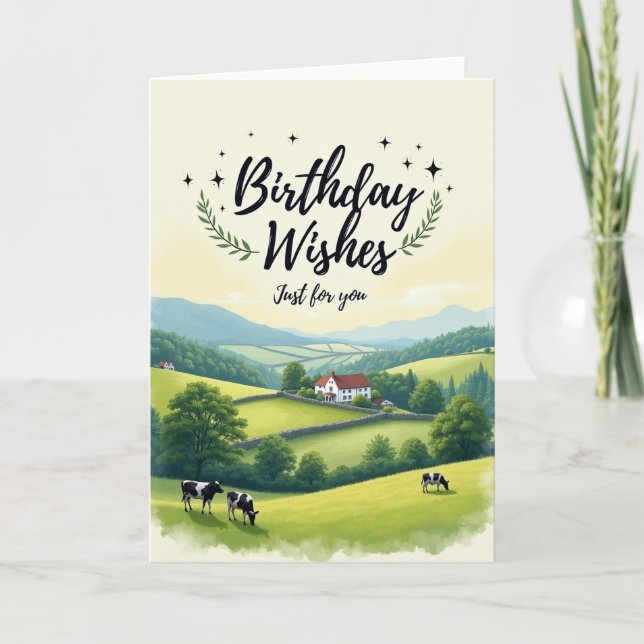 Carte d'anniversaire Tranquil Hills (Devant)