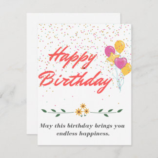 Carte d'anniversaire très heureuse