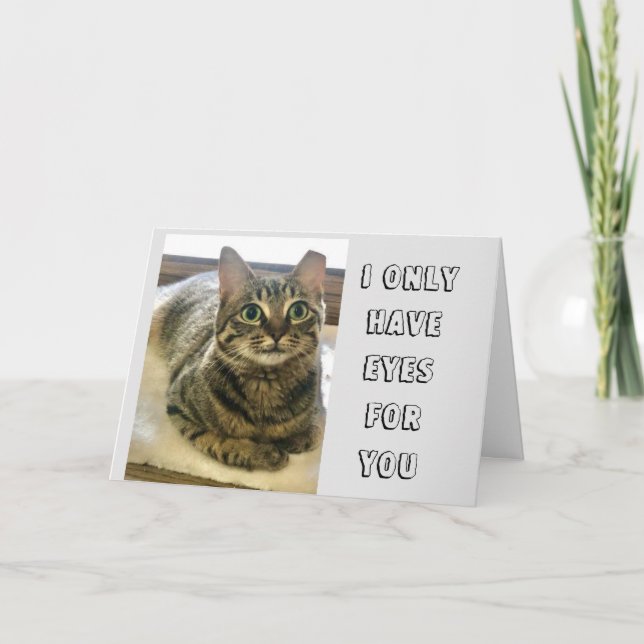 CARTE D'ANNIVERSAIRE TRÈS ROMANTIQUE JUSTE POUR "V (Devant)