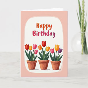 Carte d'anniversaire Trio Floral